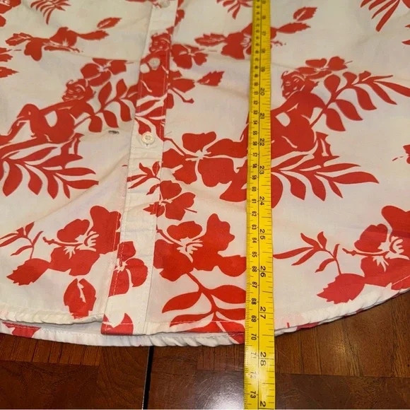 Denim & Flower Ricky Singh Vibrant Red Floral Shirt size M - Picture 15 of 15